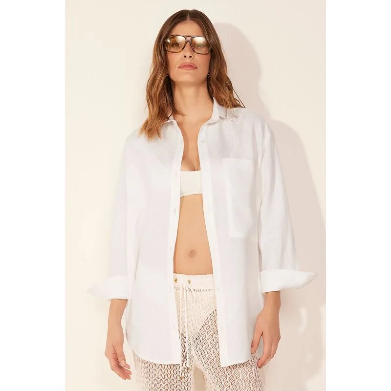 Camisa Manga Longa Botânico Off White OFF WHITE/OFF WHITE P/S