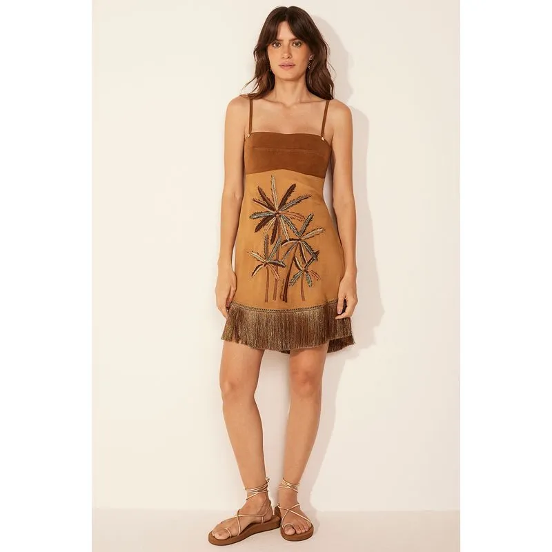 Vestido Curto Refúgio MARROM/BROWN P/S