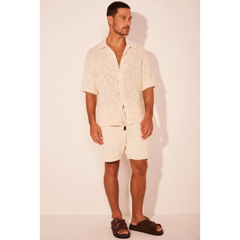 Camisa Manga Curta Pomar Natural BEGE/BEIGE PP/XS