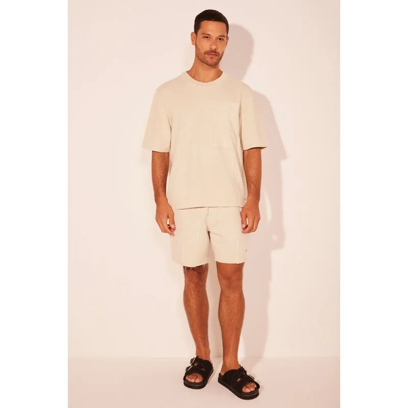 Camiseta Manga Curta Amanhecer Natural BEGE/BEIGE GG/XL