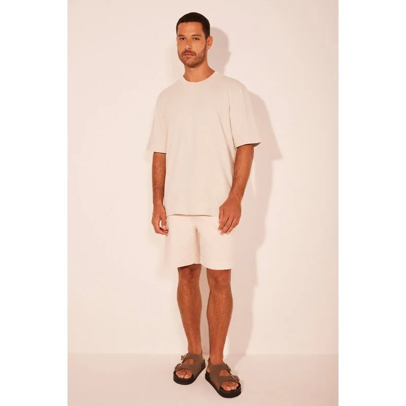 Camiseta Manga Curta Constelações BEGE/BEIGE M/M