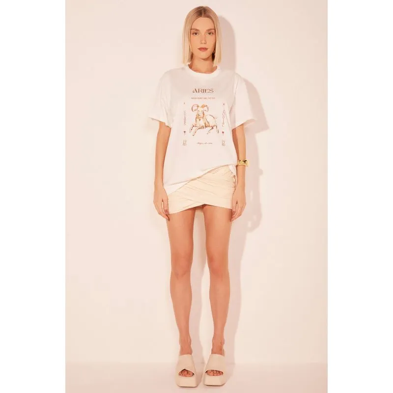 Camiseta Manga Curta Signos Áries OFF WHITE/OFF WHITE GG/XL