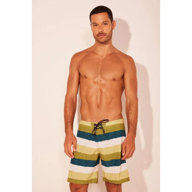 Boardshort Surf Listrado Textura VERDE/GREEN 36