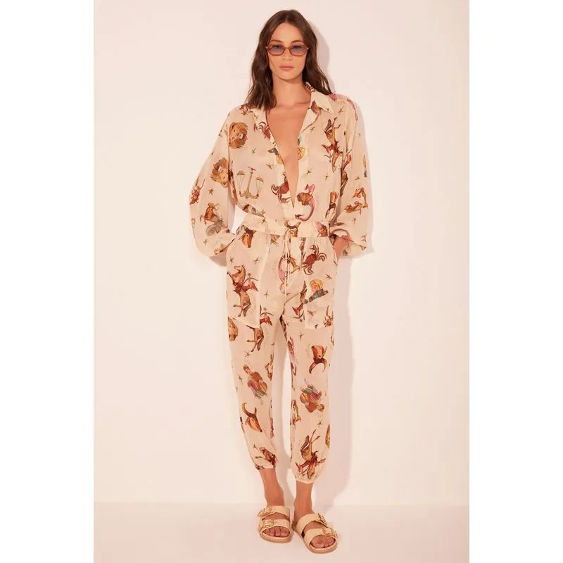 Calça Baggy Zodíaco BEGE/BEIGE GG/XL