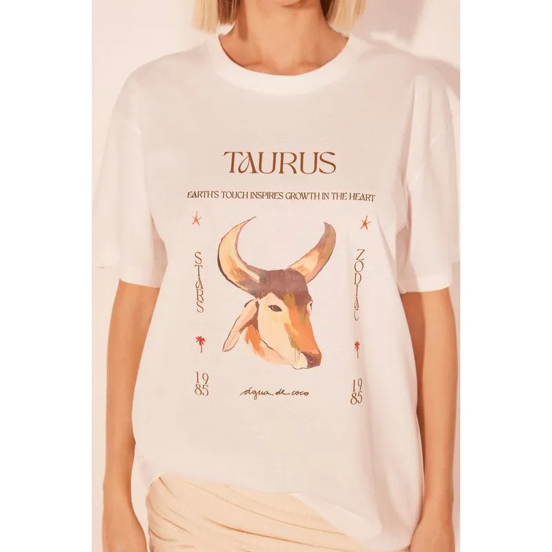 Camiseta Manga Curta Signos Touro OFF WHITE/OFF WHITE M/M