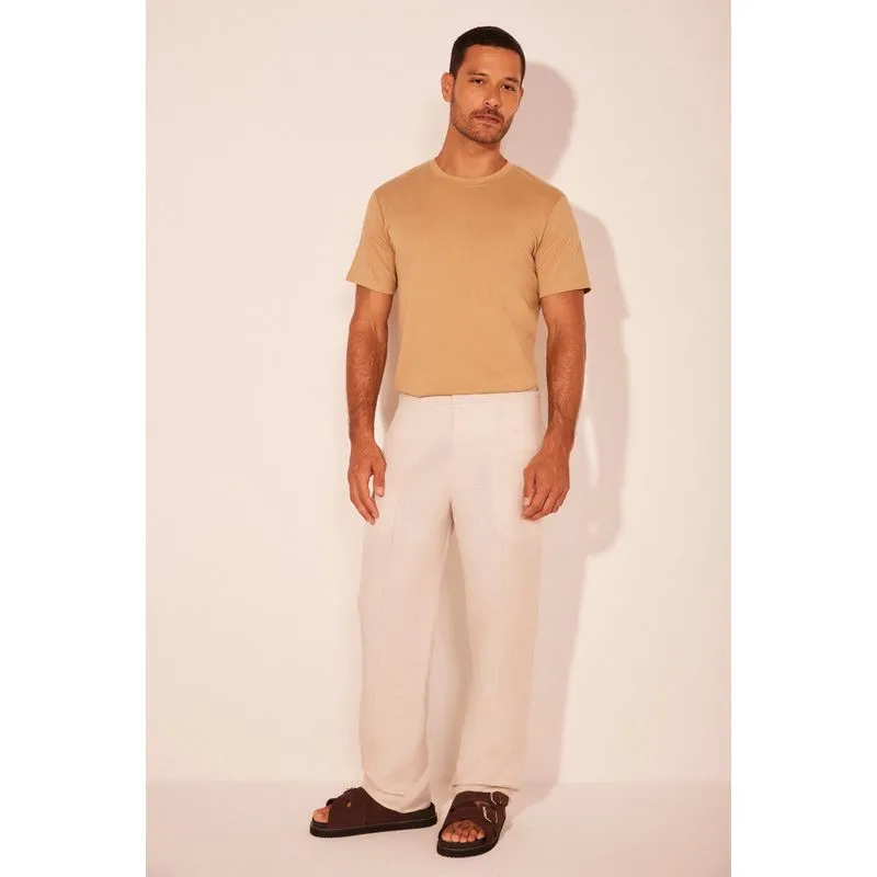 Calça Reta Costa Natural BEGE/BEIGE 40