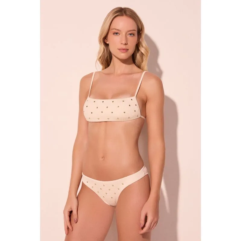 Biquíni Calcinha Lateral Fina Cristal OFF WHITE/OFF WHITE P/S