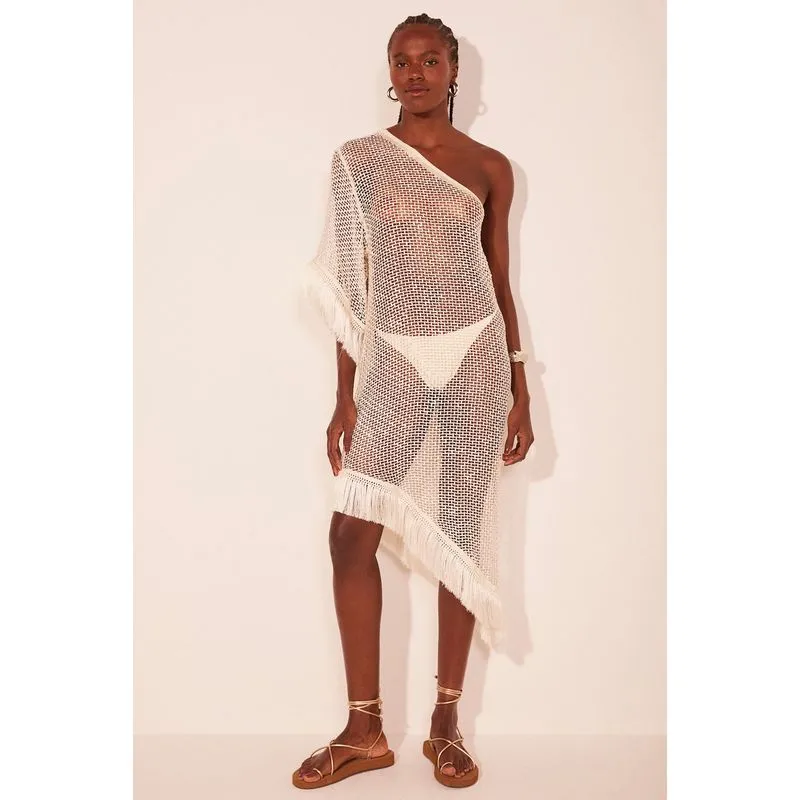 Vestido Midi Labirinto OFF WHITE/OFF WHITE G/L