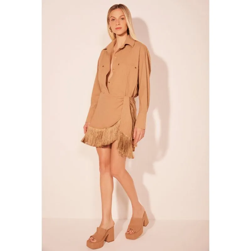 Camisa Manga Longa Conchas MARROM/BROWN M/M