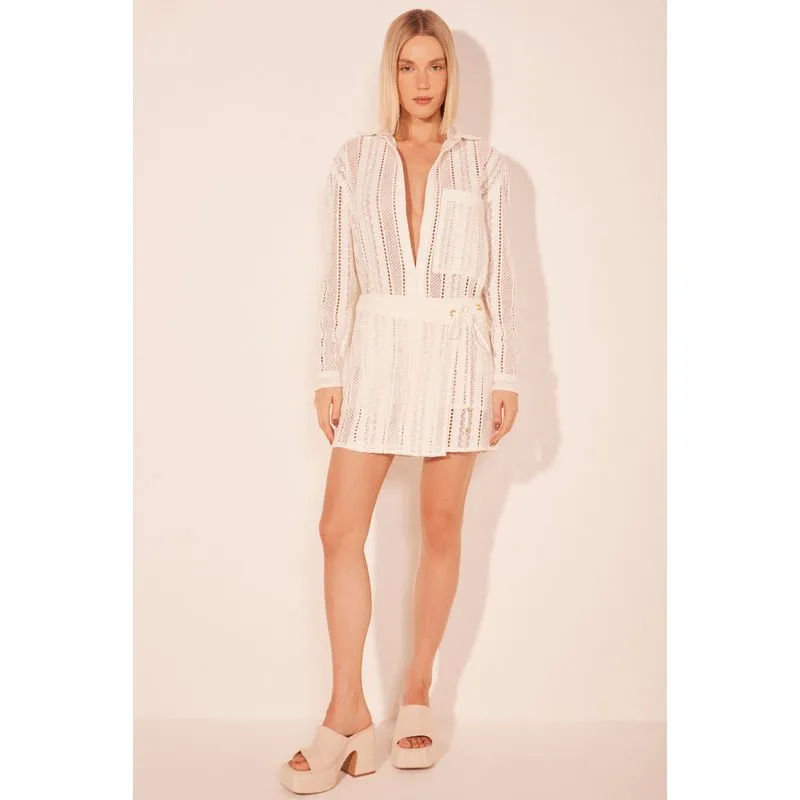 Saia Curta Relento Off White OFF WHITE/OFF WHITE GG/XL