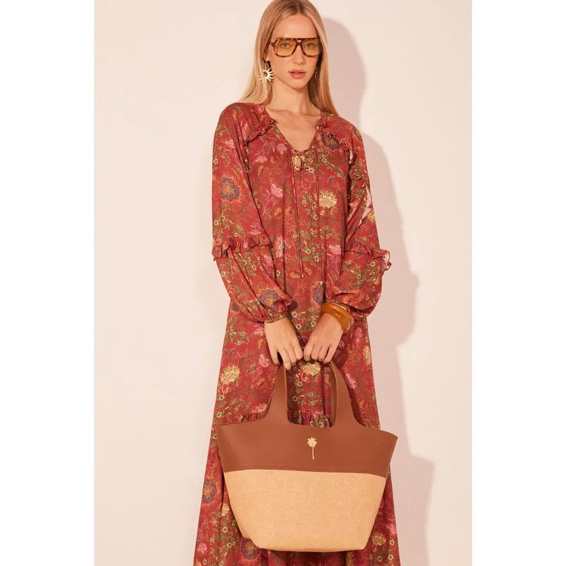 Vestido Longo Floral Icaraí LARANJA/ORANGE GG/XL