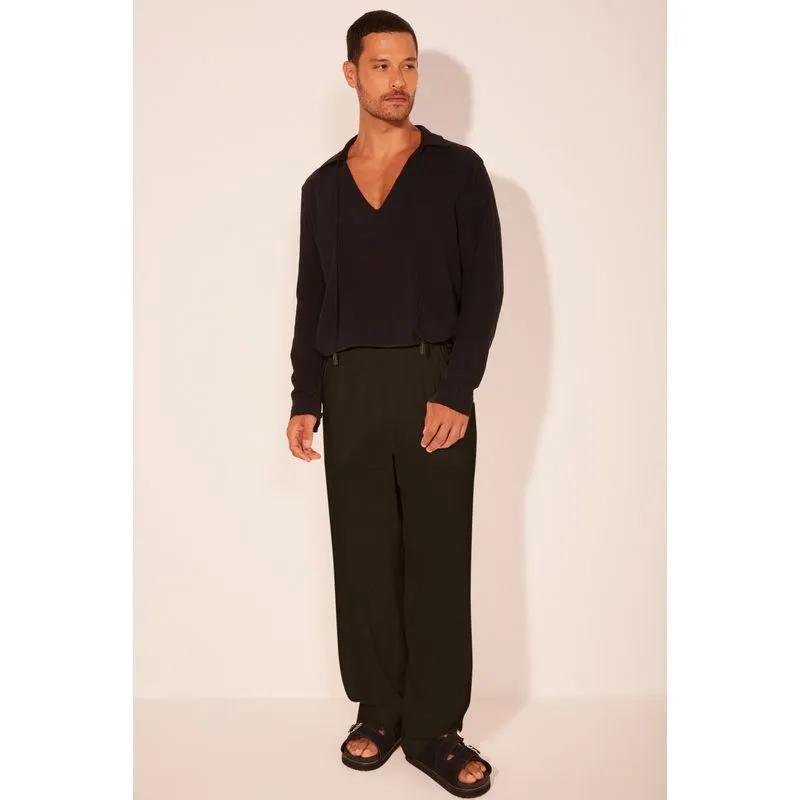 Calça Reta Frescor Preto PRETO/BLACK 38