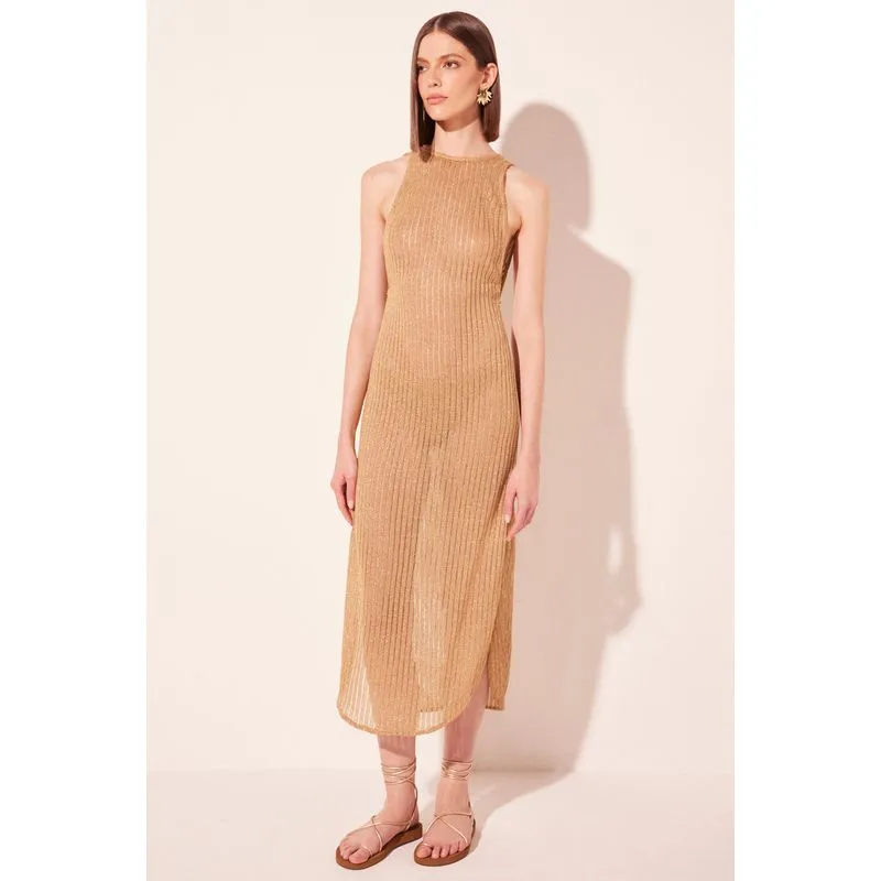 Vestido Longo Tesouro Bege BEGE/BEIGE GG/XL