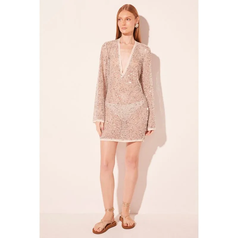 Vestido Curto Miramar Off White OFF WHITE/OFF WHITE GG/XL
