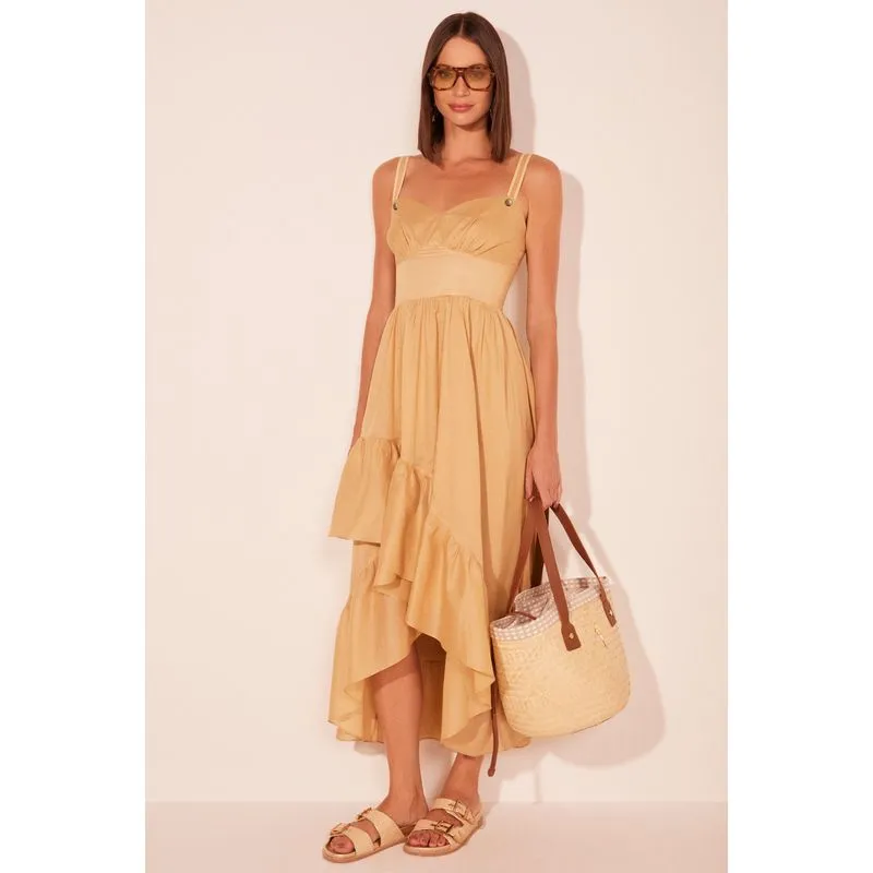 Vestido Midi Ares Bege BEGE/BEIGE PP/XS