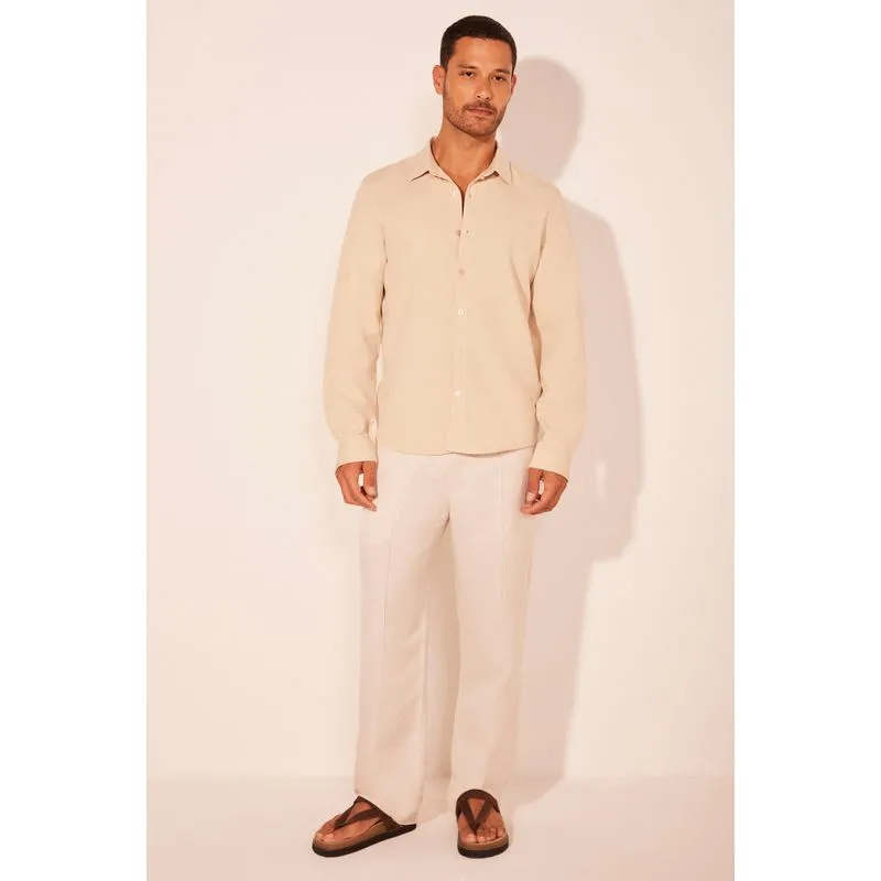 Camisa Manga Longa Costeiro BEGE/BEIGE GG/XL