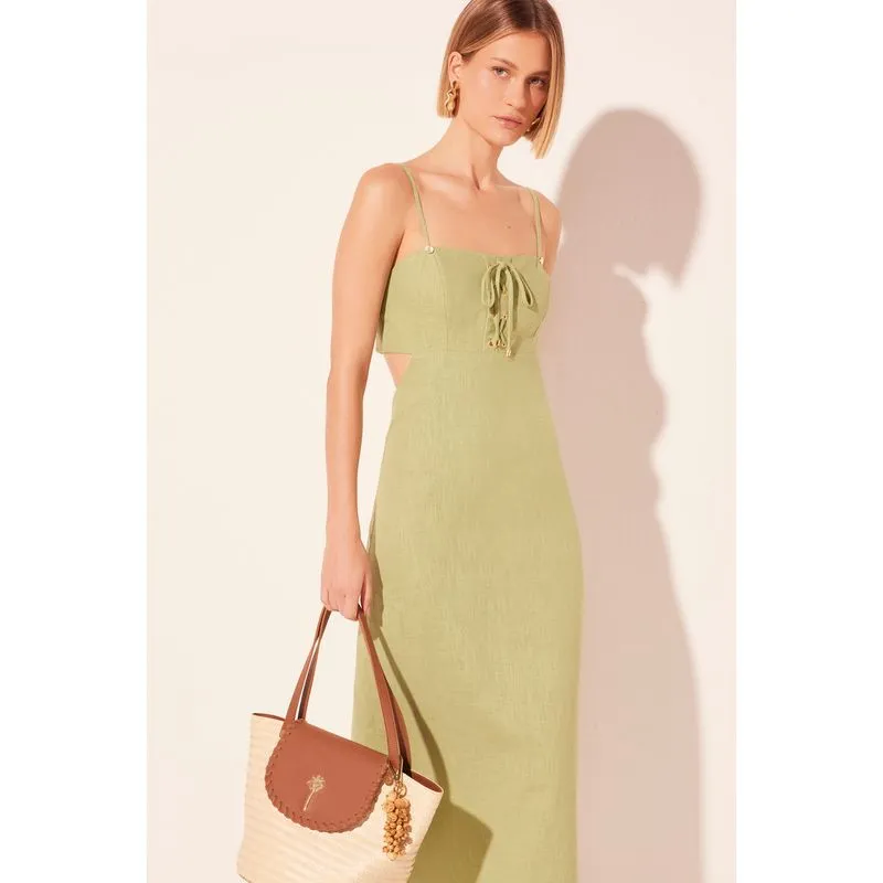 Vestido Midi Solene Verde VERDE/GREEN G/L
