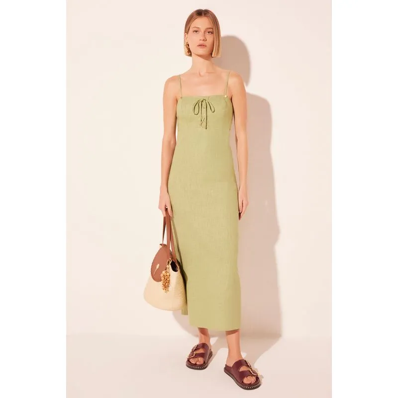 Vestido Midi Solene Verde VERDE/GREEN GG/XL