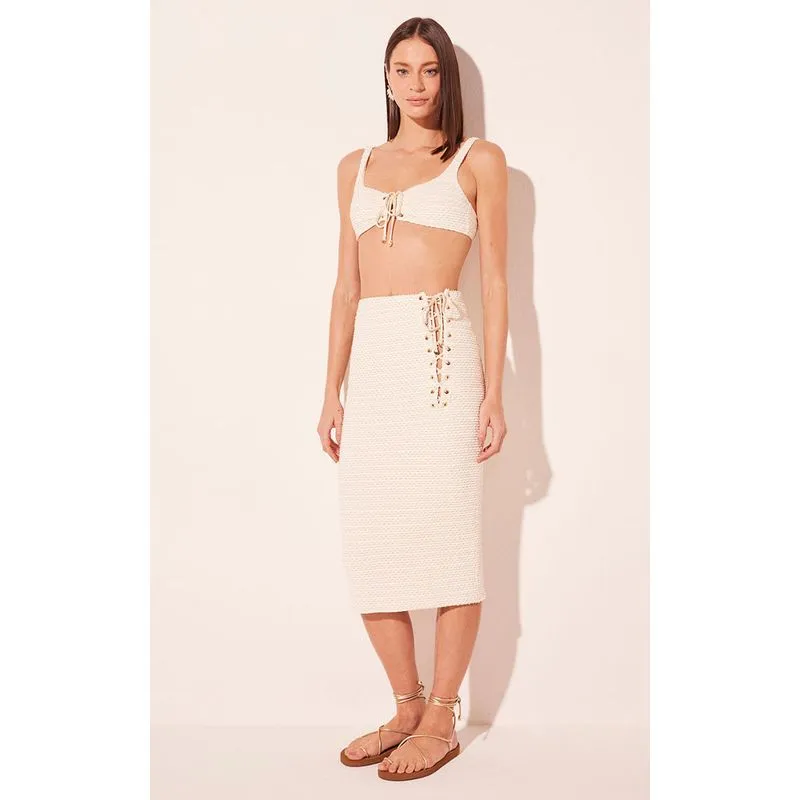 Saia Midi Ondas Lurex OFF WHITE/OFF WHITE PP/XS