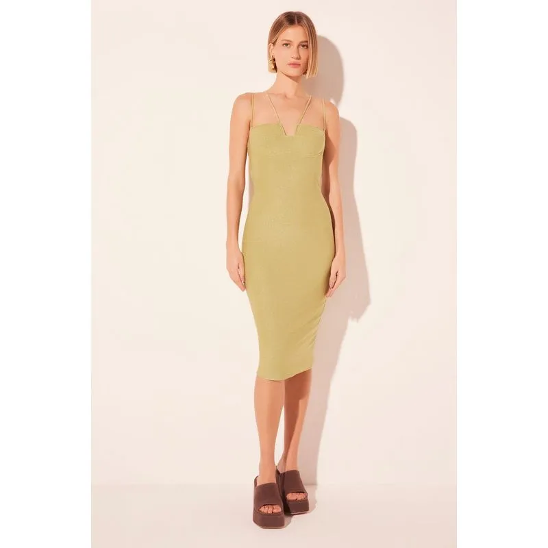 Vestido Midi Folha Verde VERDE/GREEN G/L