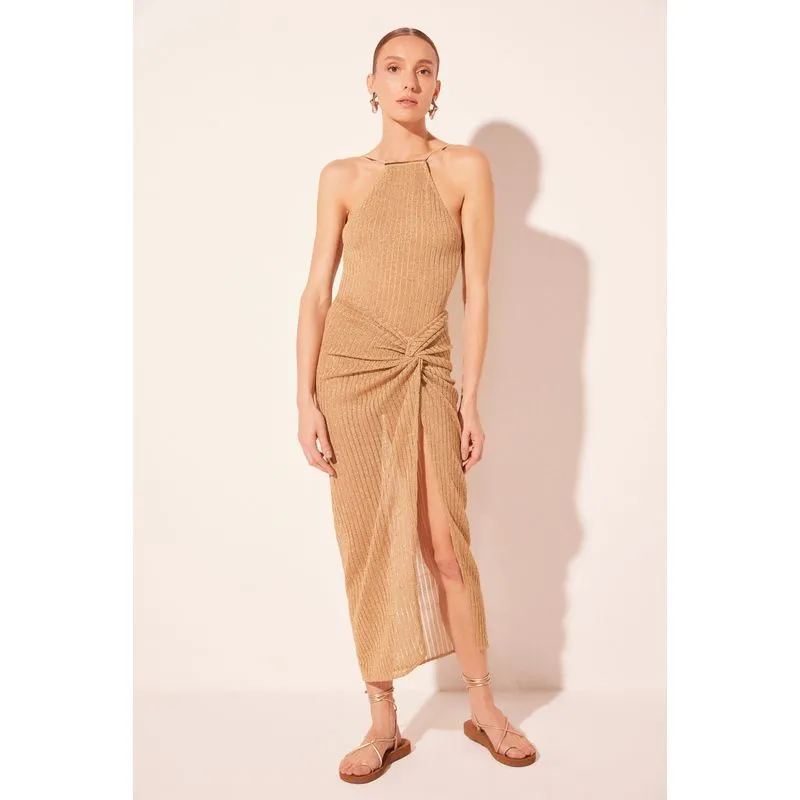 Saia Midi Tesouro Bege BEGE/BEIGE P/S