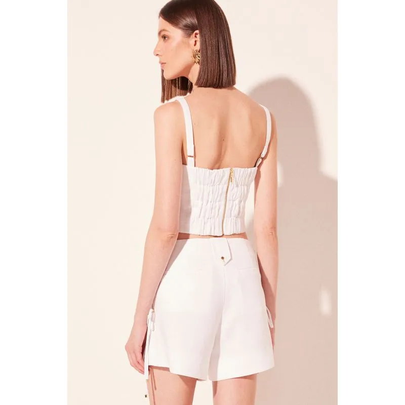 Top Alça Solene Branco BRANCO/WHITE G/L
