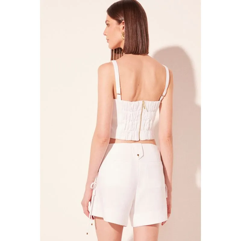 Short Cintura Alta Solene Branco BRANCO/WHITE 36