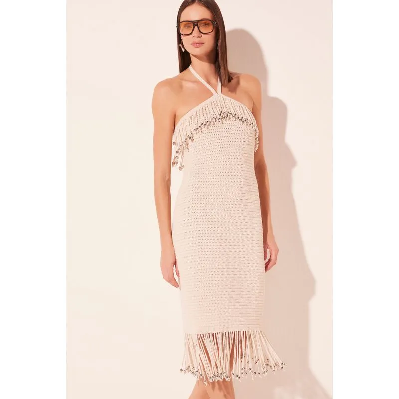 Vestido Midi Âmbar Off White OFF WHITE/OFF WHITE G/L