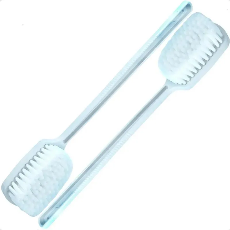 2 Escova De Banho Macia Cabo Longo 41cm Para Lavar Costas Co