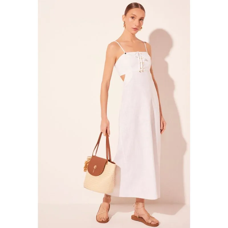 Vestido Midi Solene Branco BRANCO/WHITE GG/XL