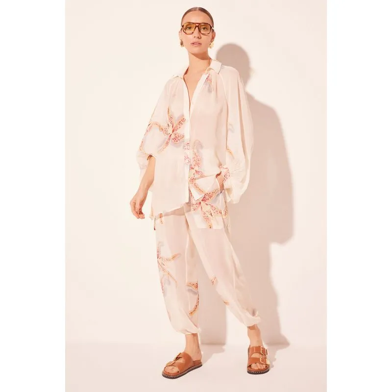 Camisa Manga Longa Orquídeas OFF WHITE/OFF WHITE M/M