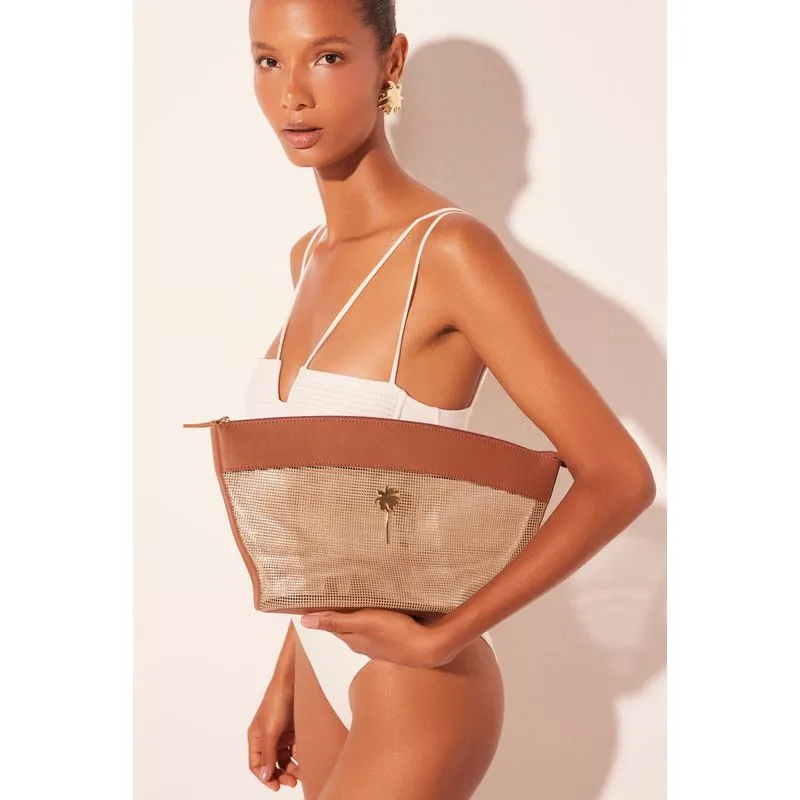 Bolsa Necessaire Acessórios Boêmio MARROM/BROWN U/ONE SI