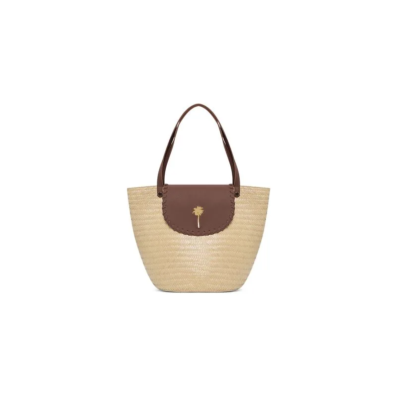 Bolsa Tote Cesto Acessórios Boêmio MARROM/BROWN U/ONE SI