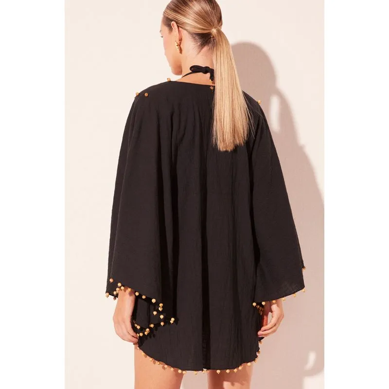Vestido Curto Boêmio Preto PRETO/BLACK G/L