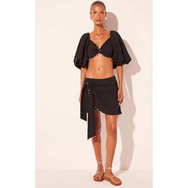 Saia Curta Boêmio Preto PRETO/BLACK GG/XL