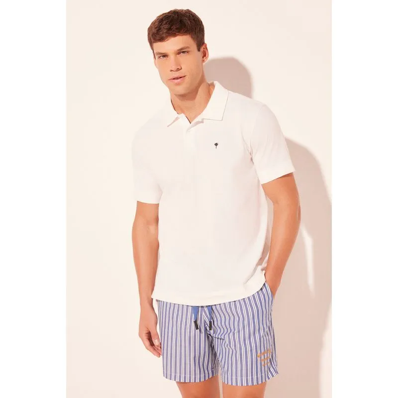 Short Casual Listrado AZUL/BLUE PP/XS
