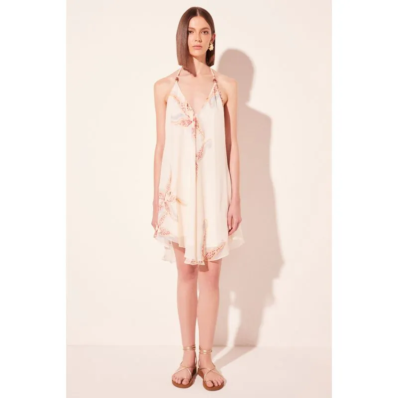 Vestido Curto Orquídeas OFF WHITE/OFF WHITE M/M