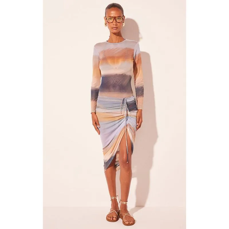 Saia Midi Barcos Degradê AZUL/BLUE G/L
