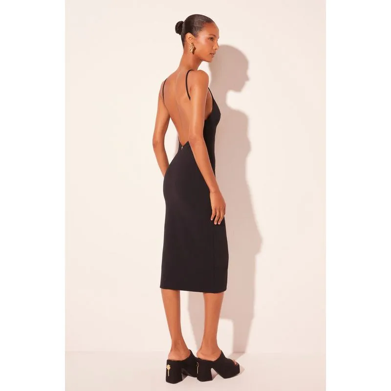 Vestido Midi Chacal Bordado Preto PRETO/BLACK G/L