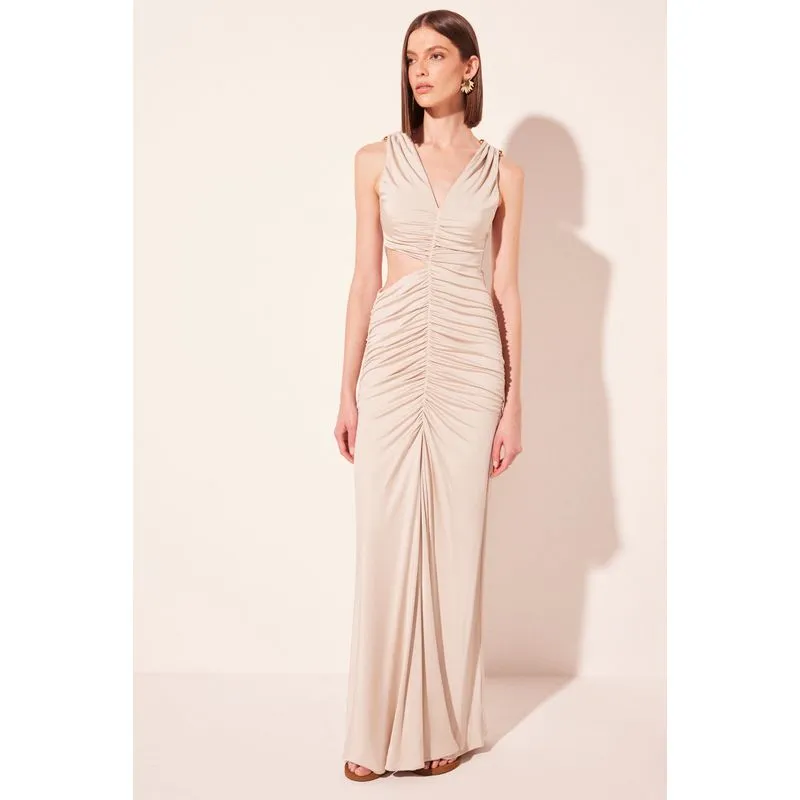 Vestido Longo Positano Bege BEGE/BEIGE G/L