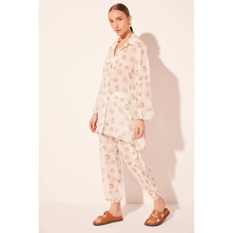 Chemise Curto Pérolas OFF WHITE/OFF WHITE G/L