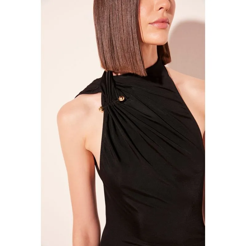 Vestido Midi Positano Preto PRETO/BLACK G/L