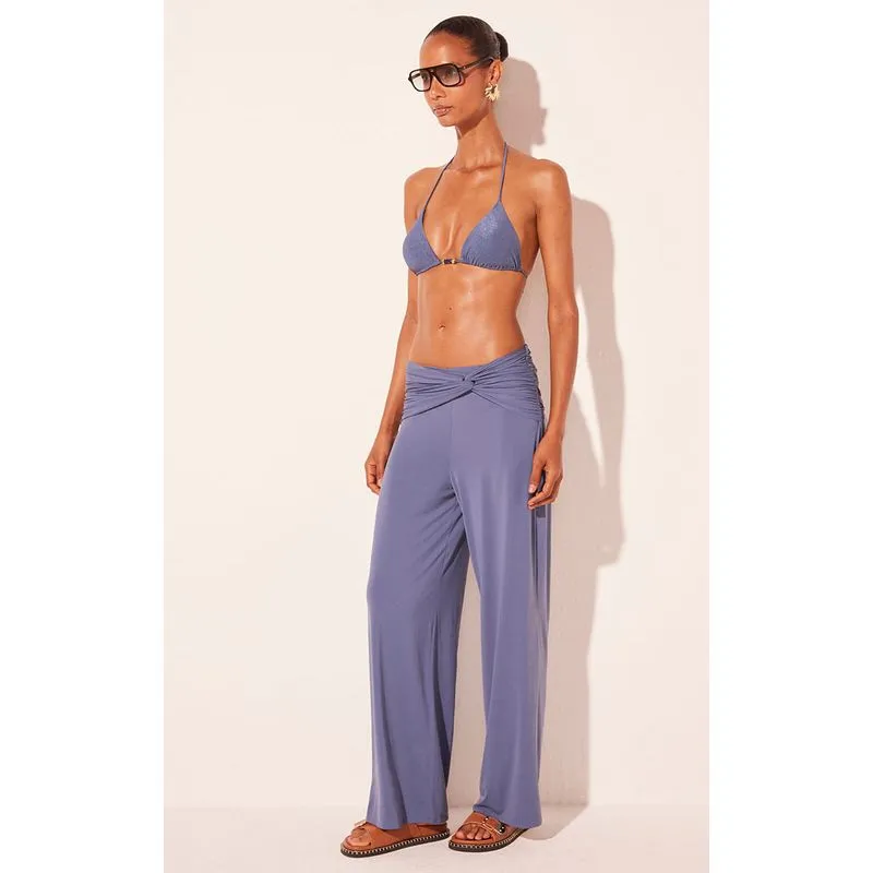 Calça Reta Pepita Azul AZUL/BLUE G/L
