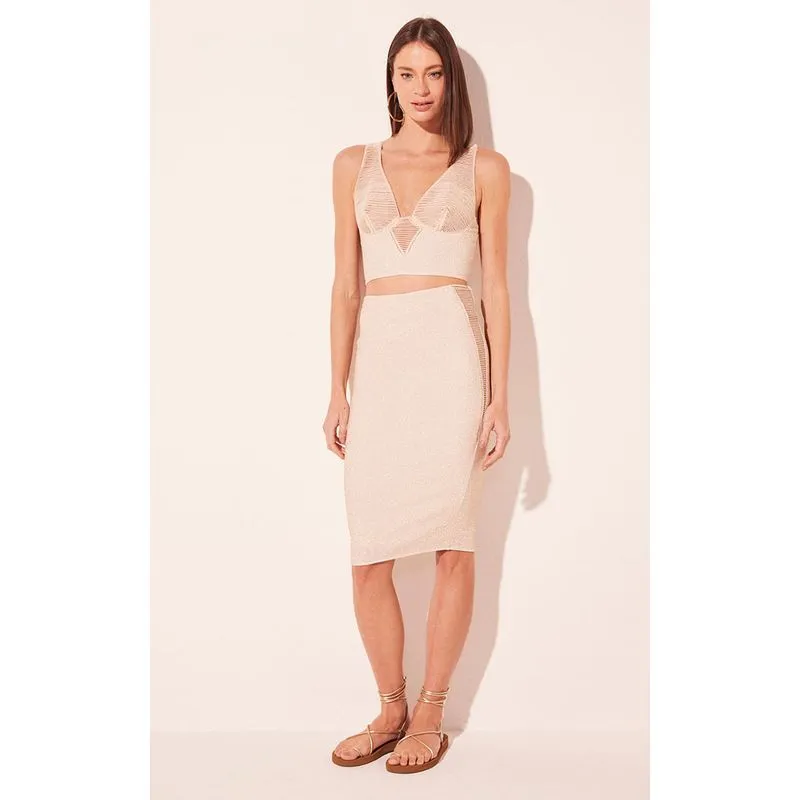 Top Alça Cordas Lurex Off White OFF WHITE/OFF WHITE P/S