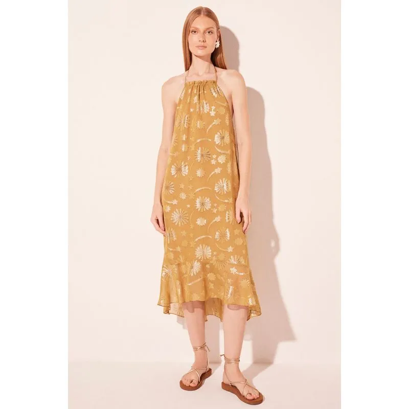 Vestido Longo Ágata Dourado DOURADO/GOLDEN G/L