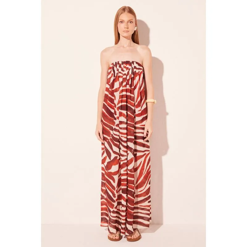 Vestido Longo Costela de Adão VERMELHO/RED GG/XL