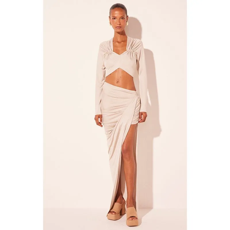 Blusa Cropped Positano Bege BEGE/BEIGE PP/XS