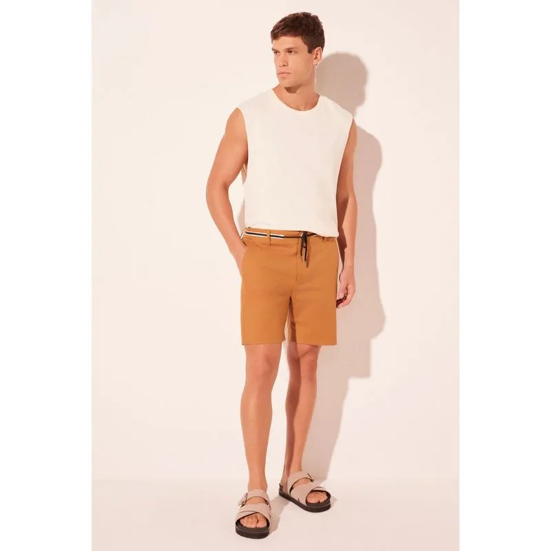 Bermuda Casual Tramado MARROM/BROWN 40