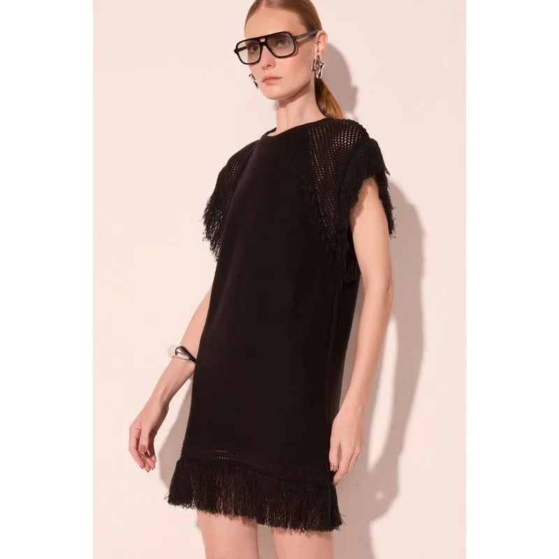 Vestido Curto Nácar Preto P/S