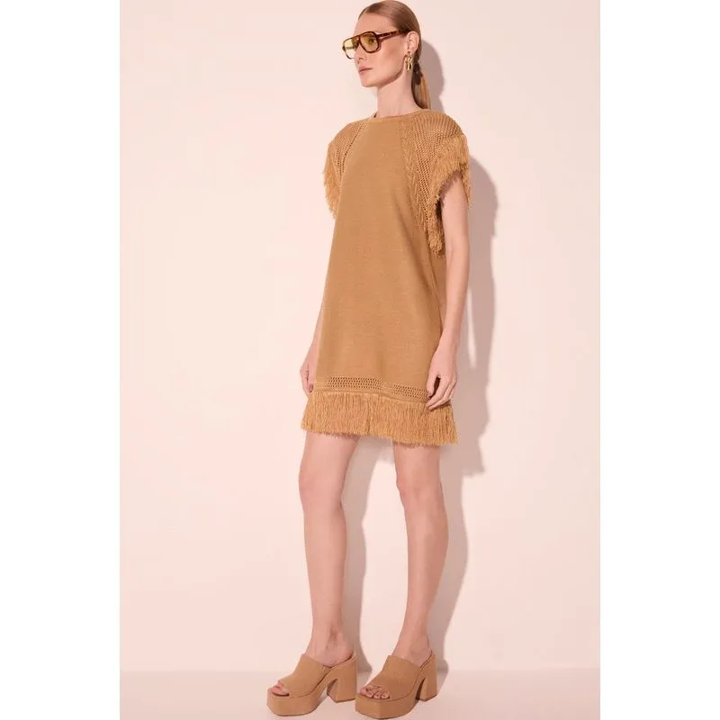 Vestido Curto Nácar Bege P/S